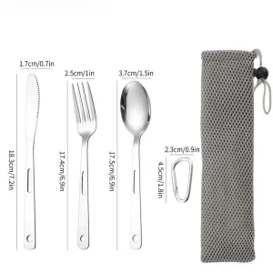 3pcs/set Camping Cutlery Set  Hiking Cook